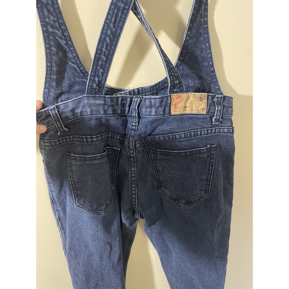 Vintage Denim Overall Waiters XS Railroad Y2K 90's Indie Streetwear Belt Loop - Picture 8 of 8